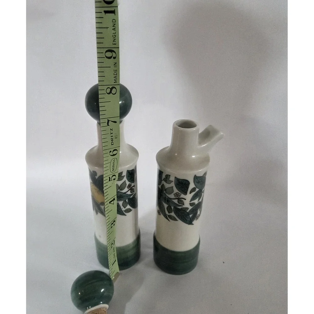 Vintage OPM Porcelain Goebel Oil‎ & Vinegar Cruets w/Lemons